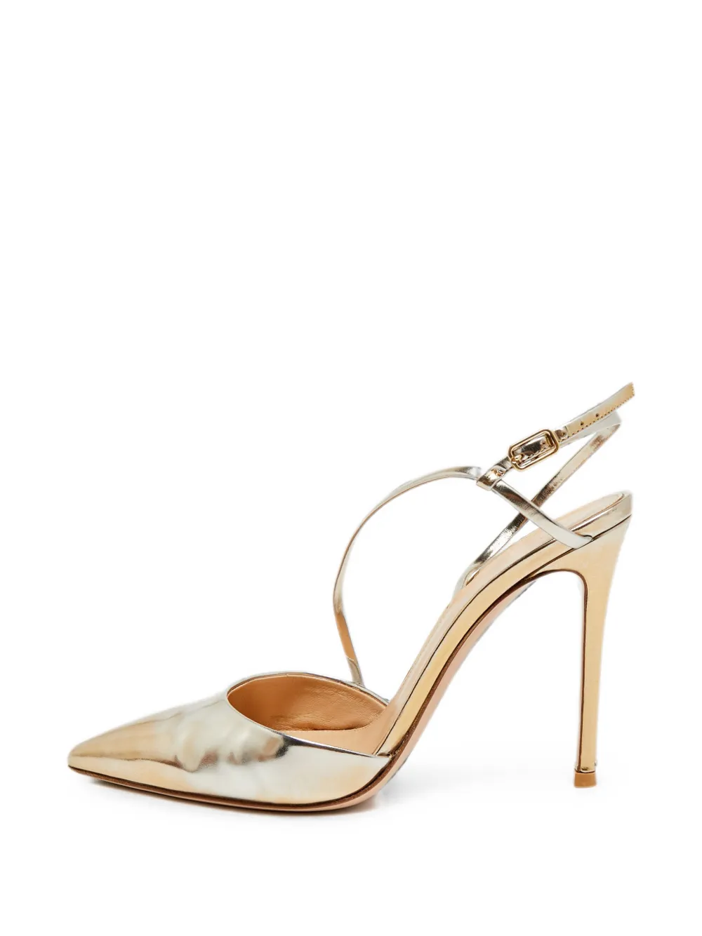 Gianvito Rossi pointed-toe slingback-strap pumps - Silber