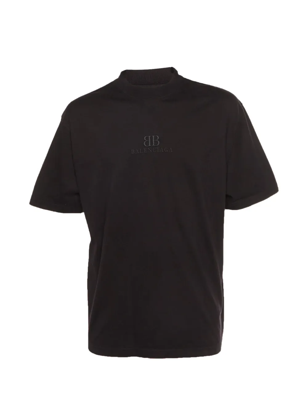 Balenciaga Pre-Owned T-shirt girocollo con logo ricamato - Nero