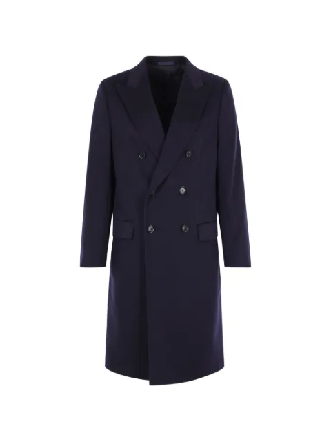 Caruso peak-lapel double-breasted coat