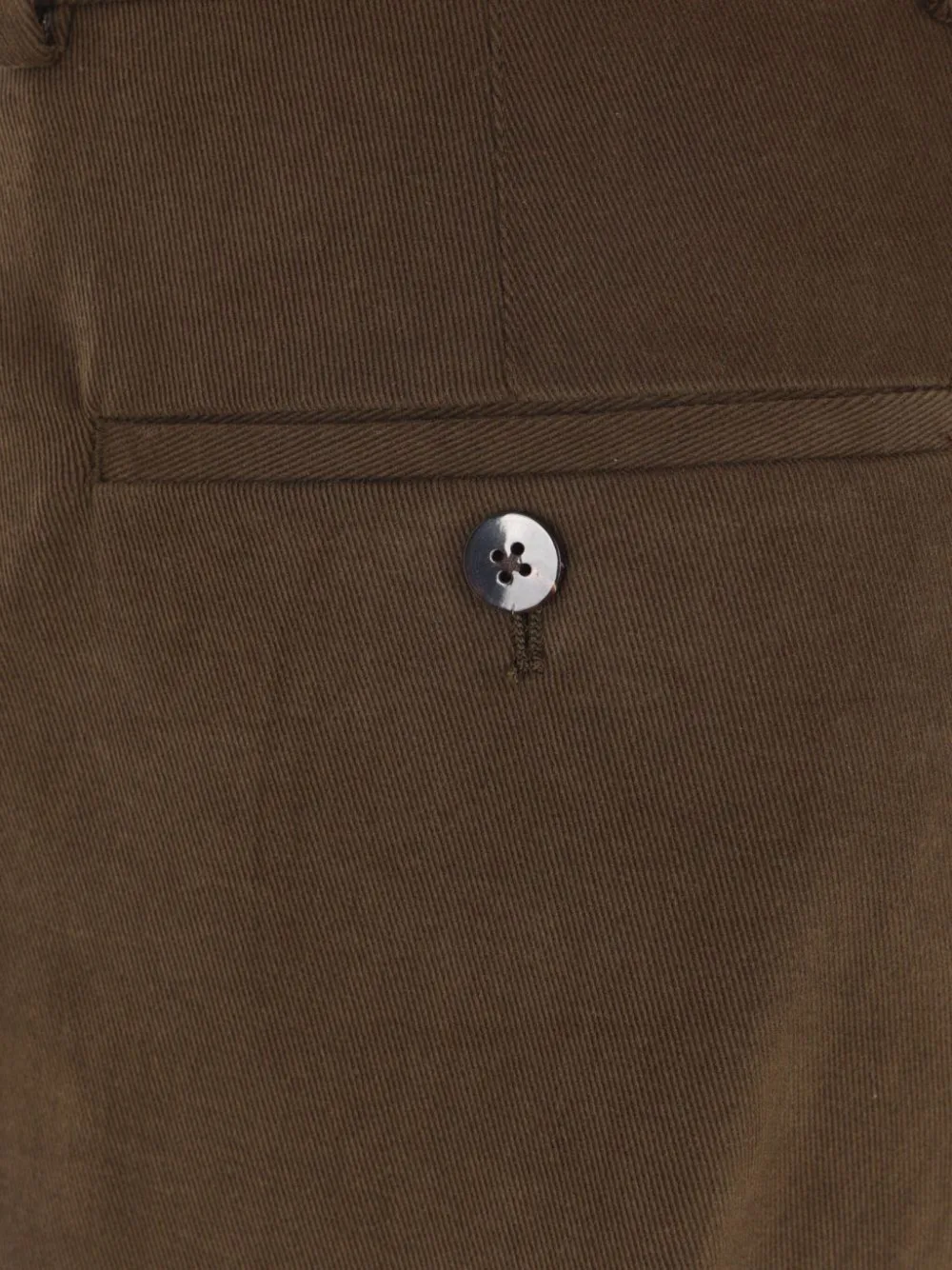 Caruso Moleskin plooibroek Bruin