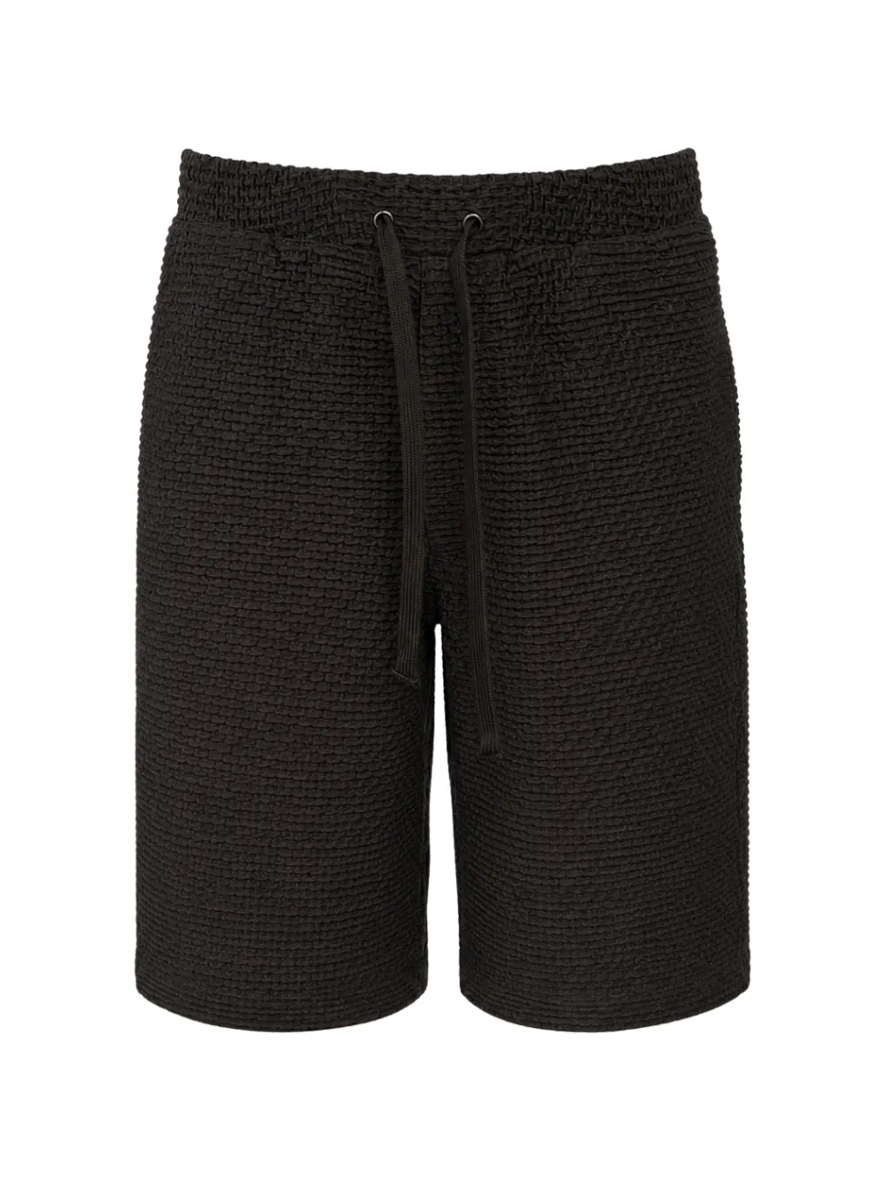 Emporio Armani embossed drawstring shorts - Brown