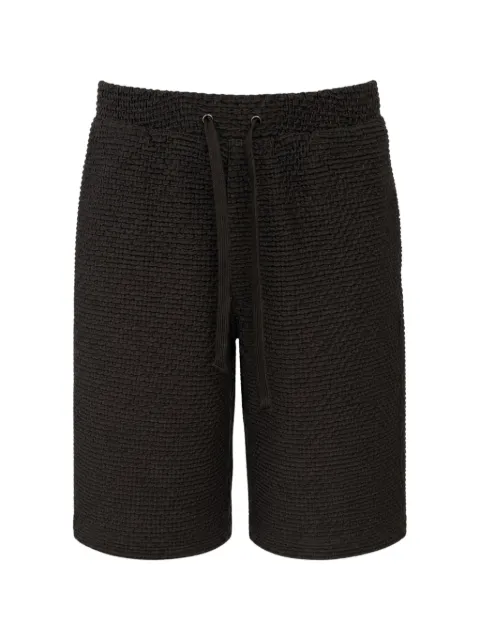 Emporio Armani embossed drawstring shorts