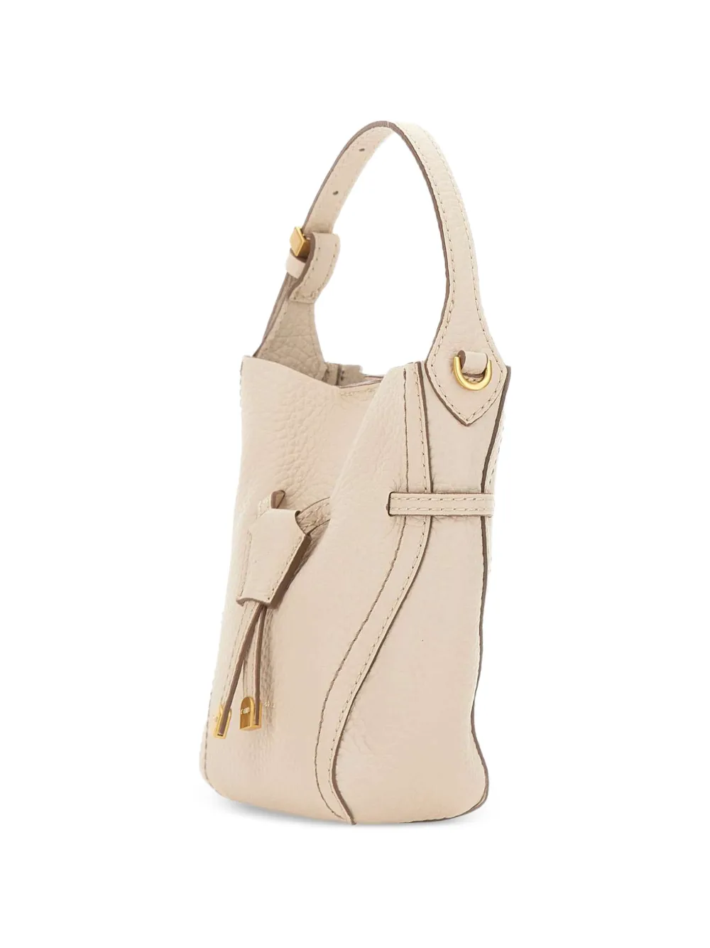 GIANNI CHIARINI Sienna shopper van gehamerd leer Beige