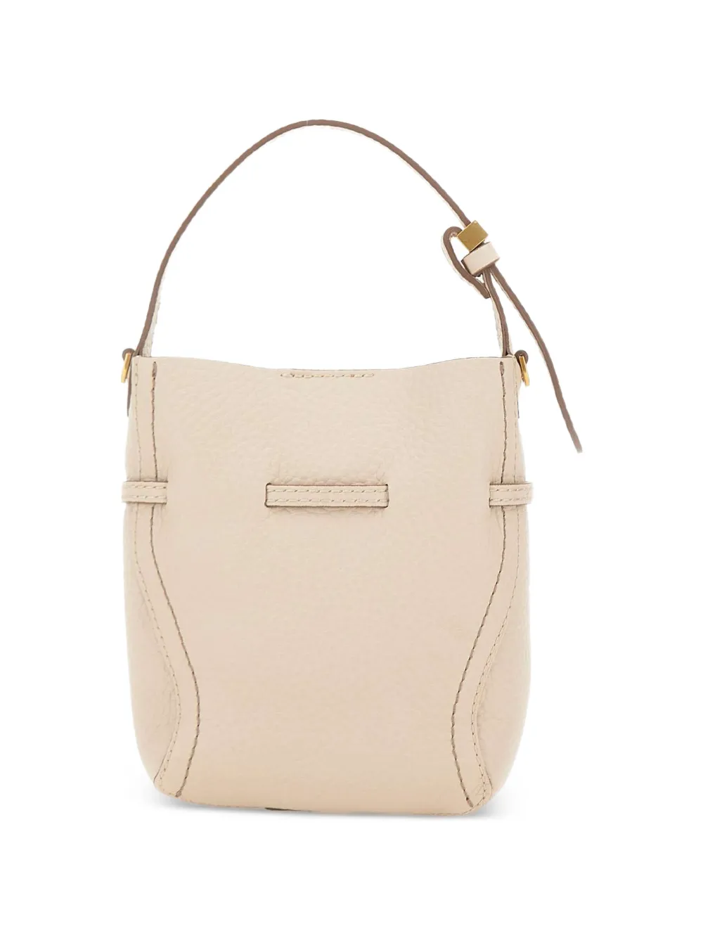 GIANNI CHIARINI Sienna shopper van gehamerd leer Beige