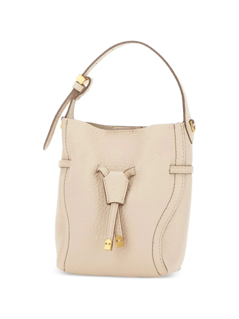 GIANNI CHIARINI Sienna shopper van gehamerd leer Beige