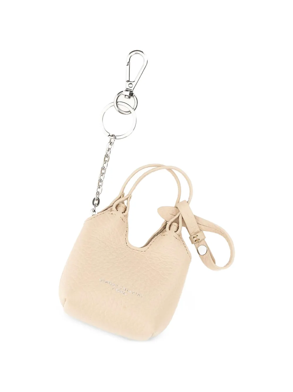 GIANNI CHIARINI Dua leren sleutelhanger Beige