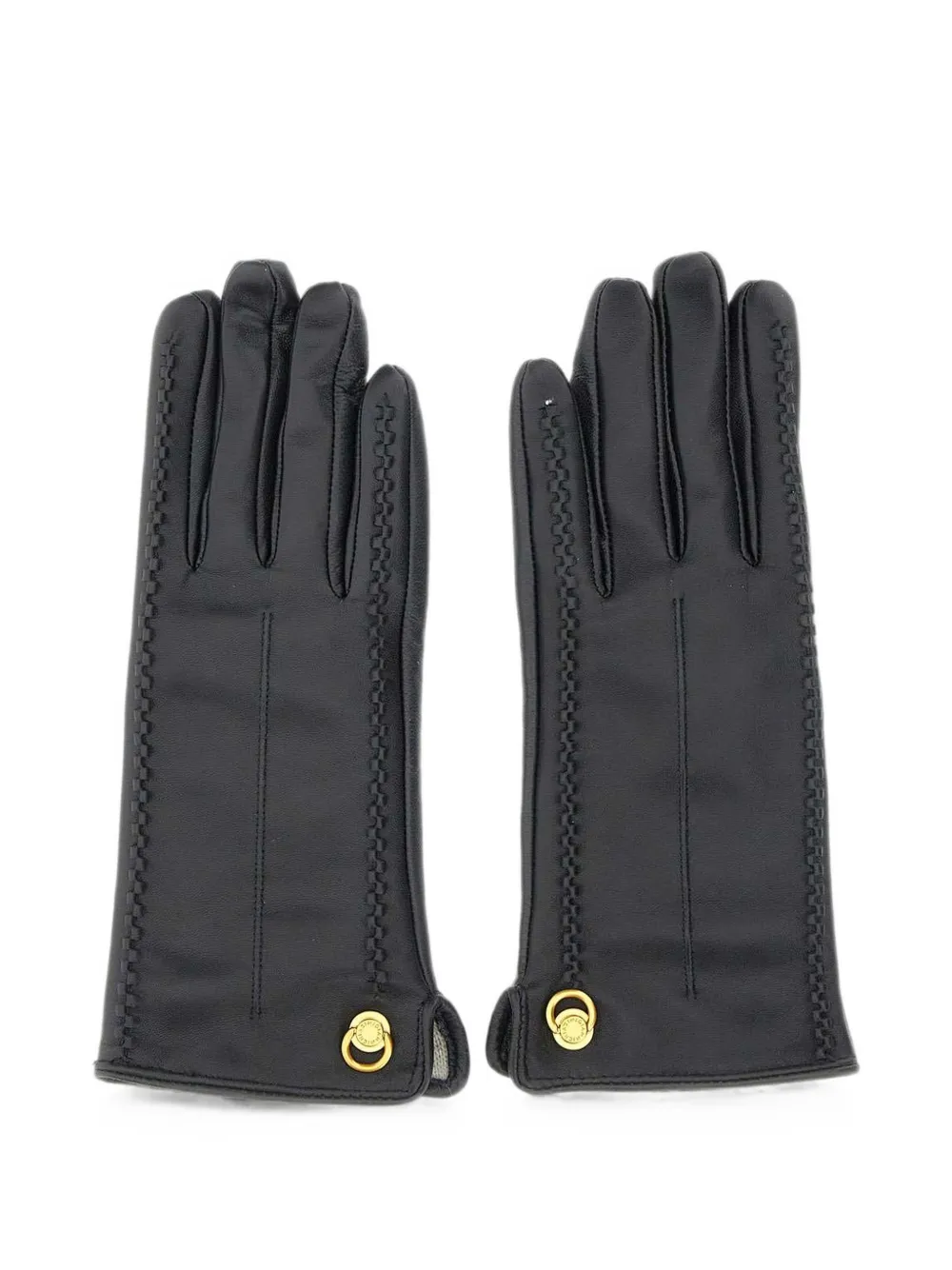 GIANNI CHIARINI logo-rivet stitched-detail gloves - Schwarz