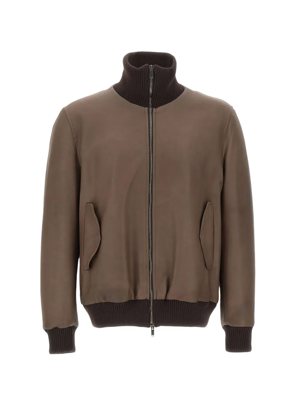 VOLFAGLI Ambrogio America leather jacket - Marrone