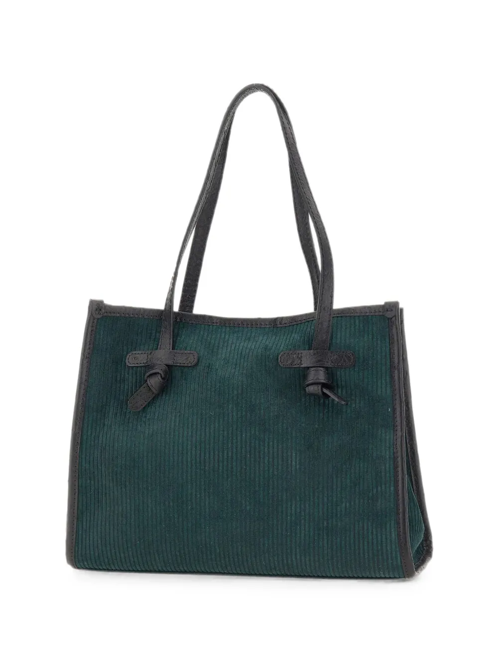 MARCELLA CLUB medium Marcella ribbed suede shoulder bag - Verde