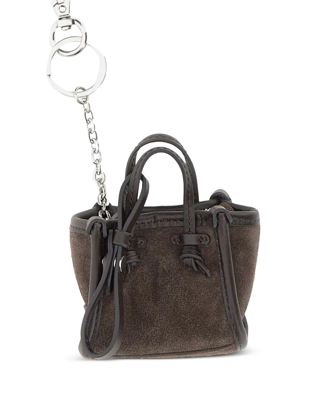 GIANNI CHIARINI Marcella suede keyring - Braun
