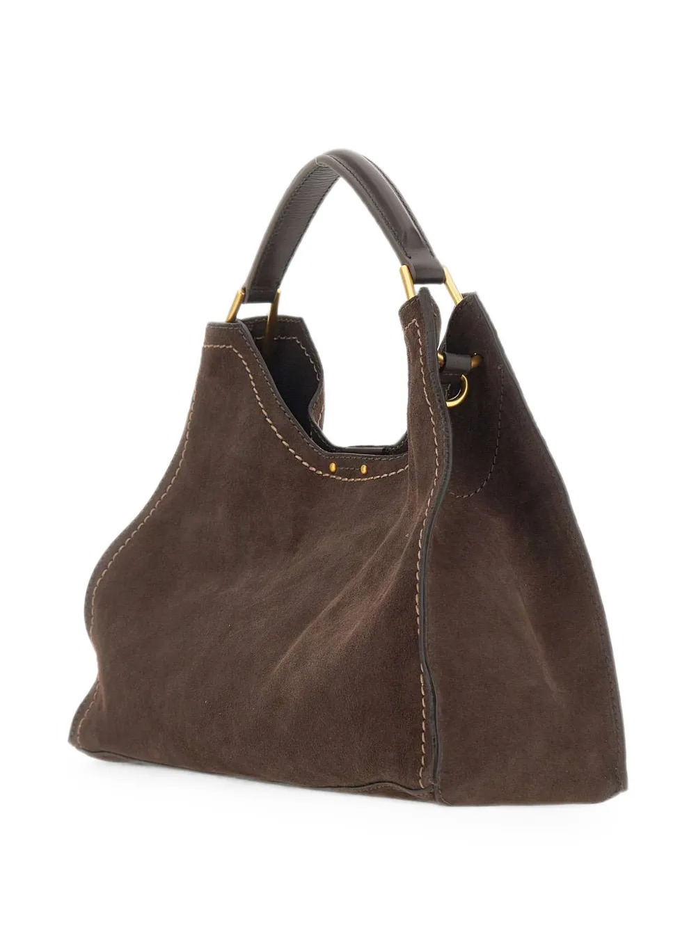 GIANNI CHIARINI Aurora suède schoudertas Bruin