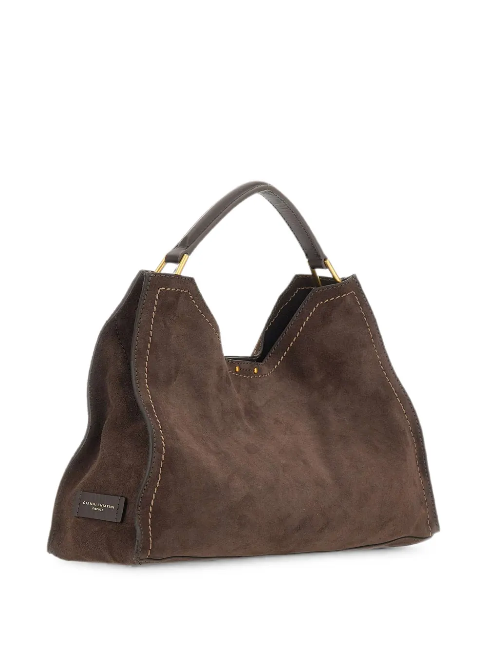 GIANNI CHIARINI Aurora suède schoudertas Bruin
