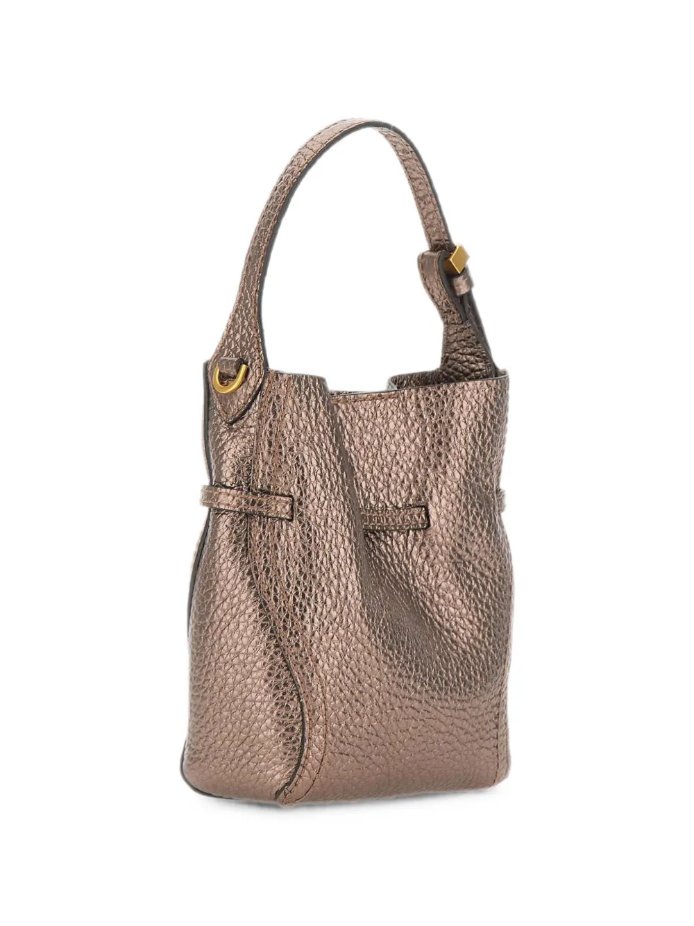GIANNI CHIARINI Kleine Sienna leren shopper met textuur Bruin