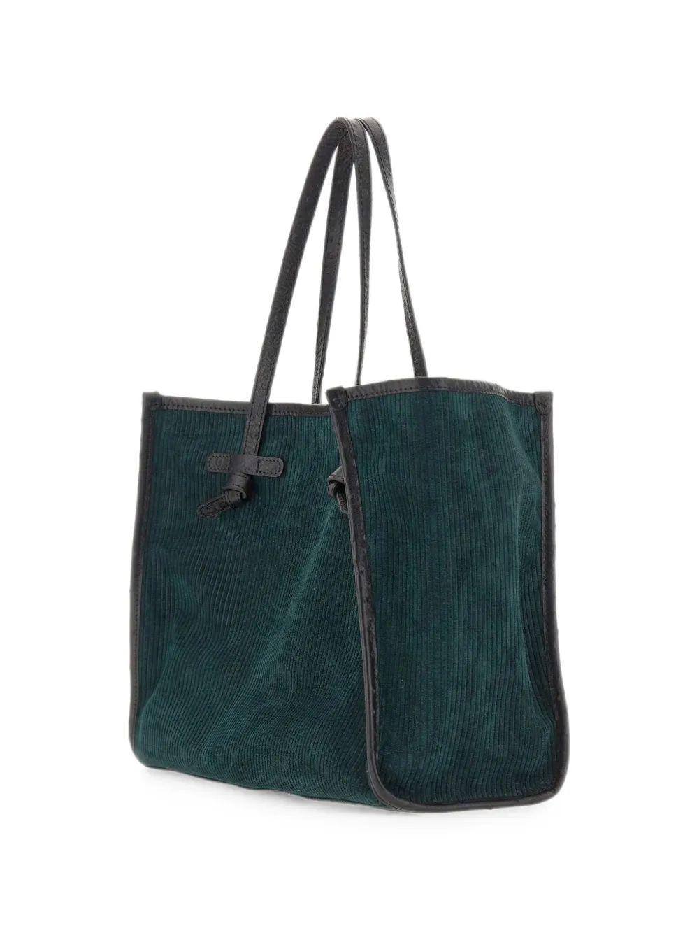 MARCELLA CLUB Marcella ribbed-suede shoulder bag - Green