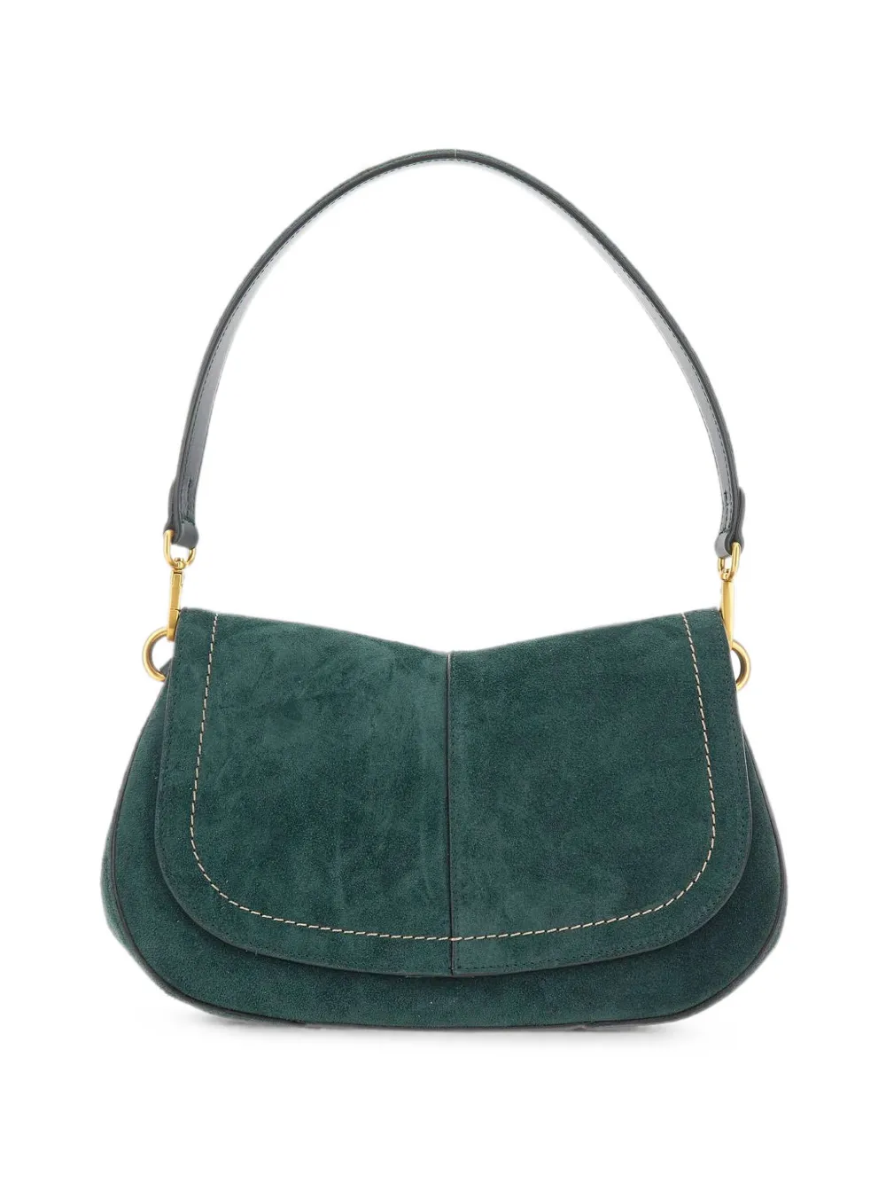 GIANNI CHIARINI Helena Round suede shoulder bag - Green