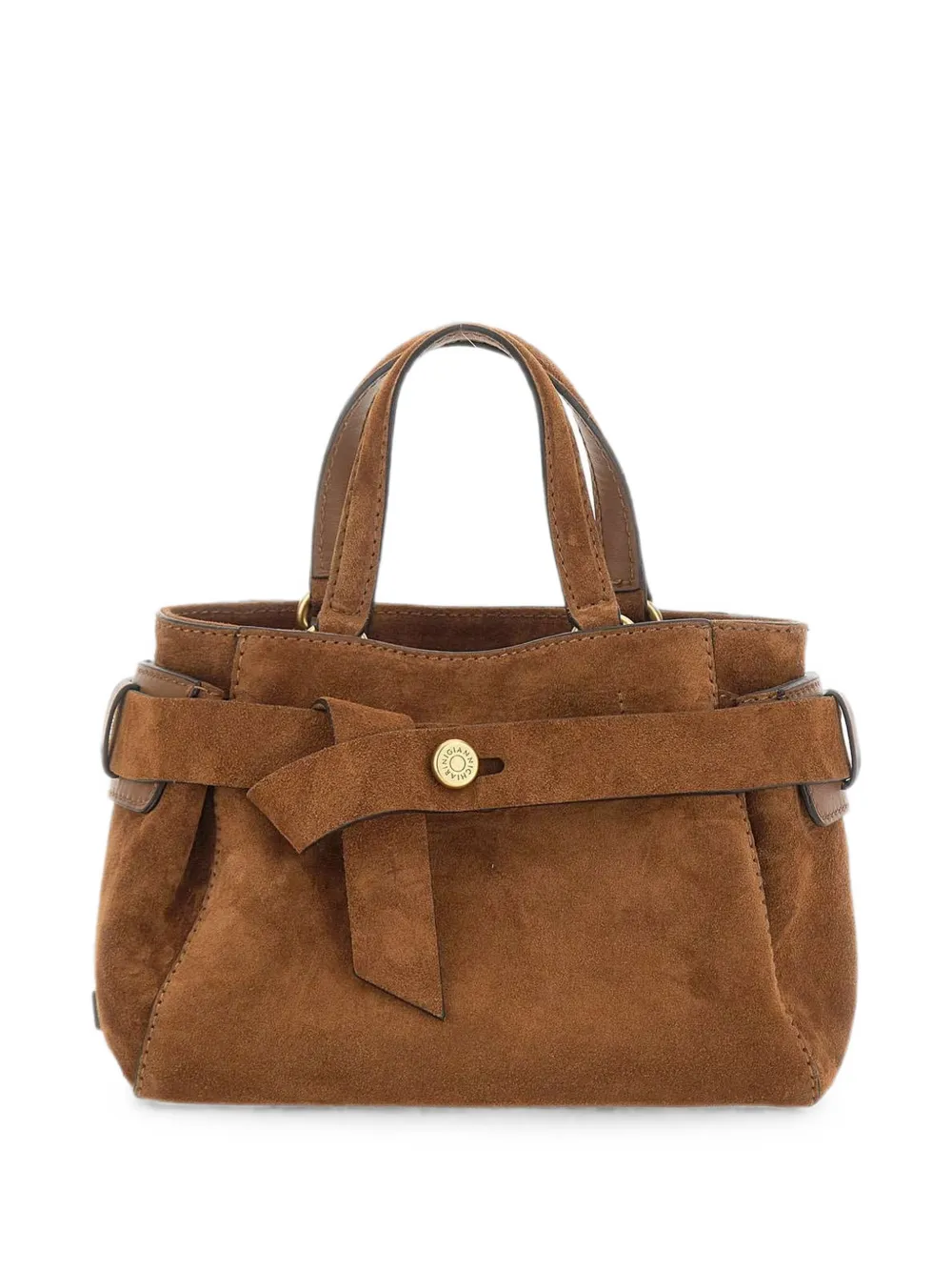GIANNI CHIARINI Miranda knotted suede tote bag - Marrone