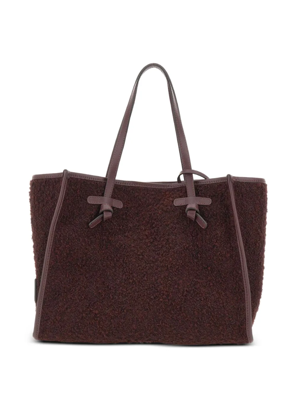 GIANNI CHIARINI Marcella bouclé-effect tote bag - Rosso
