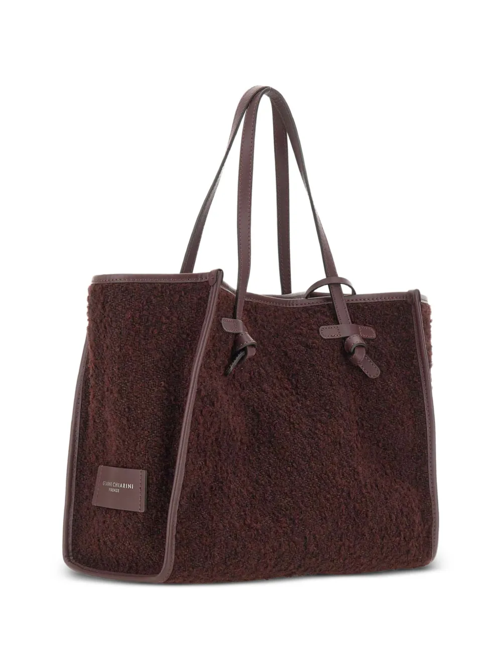 GIANNI CHIARINI Marcella shopper met bouclé-effect Rood