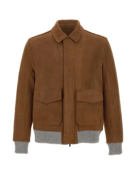 VOLFAGLI David Buccio suede bomber jacket