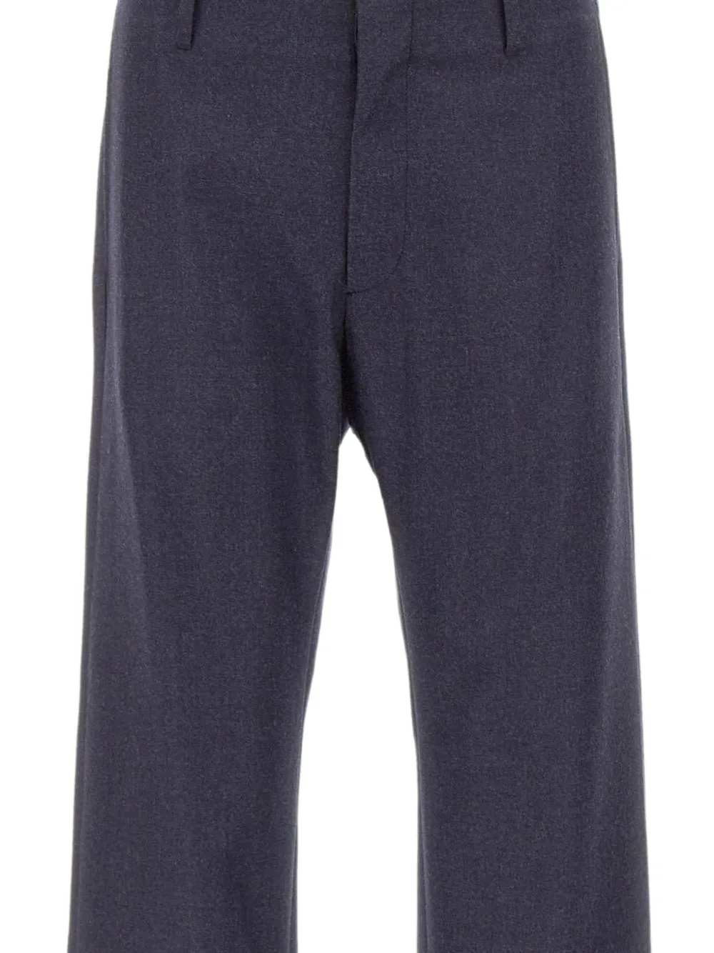 MM6 Maison Margiela Wollen broek met franje Blauw