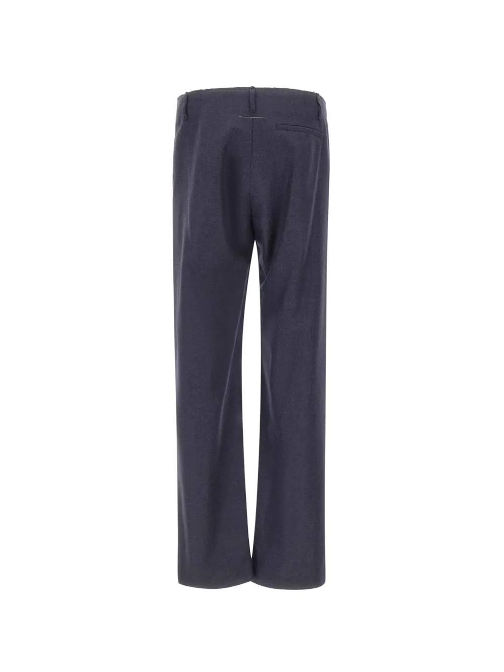 MM6 Maison Margiela Wollen broek met franje Blauw