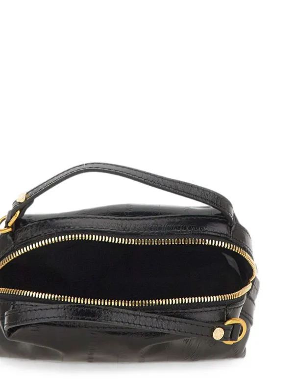 GIANNI CHIARINI Alifa ストライプ レザーショルダーバッグ | ブラック