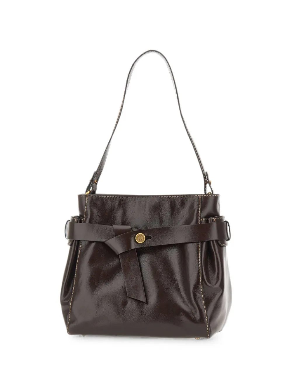 GIANNI CHIARINI Miranda leren schoudertas Bruin