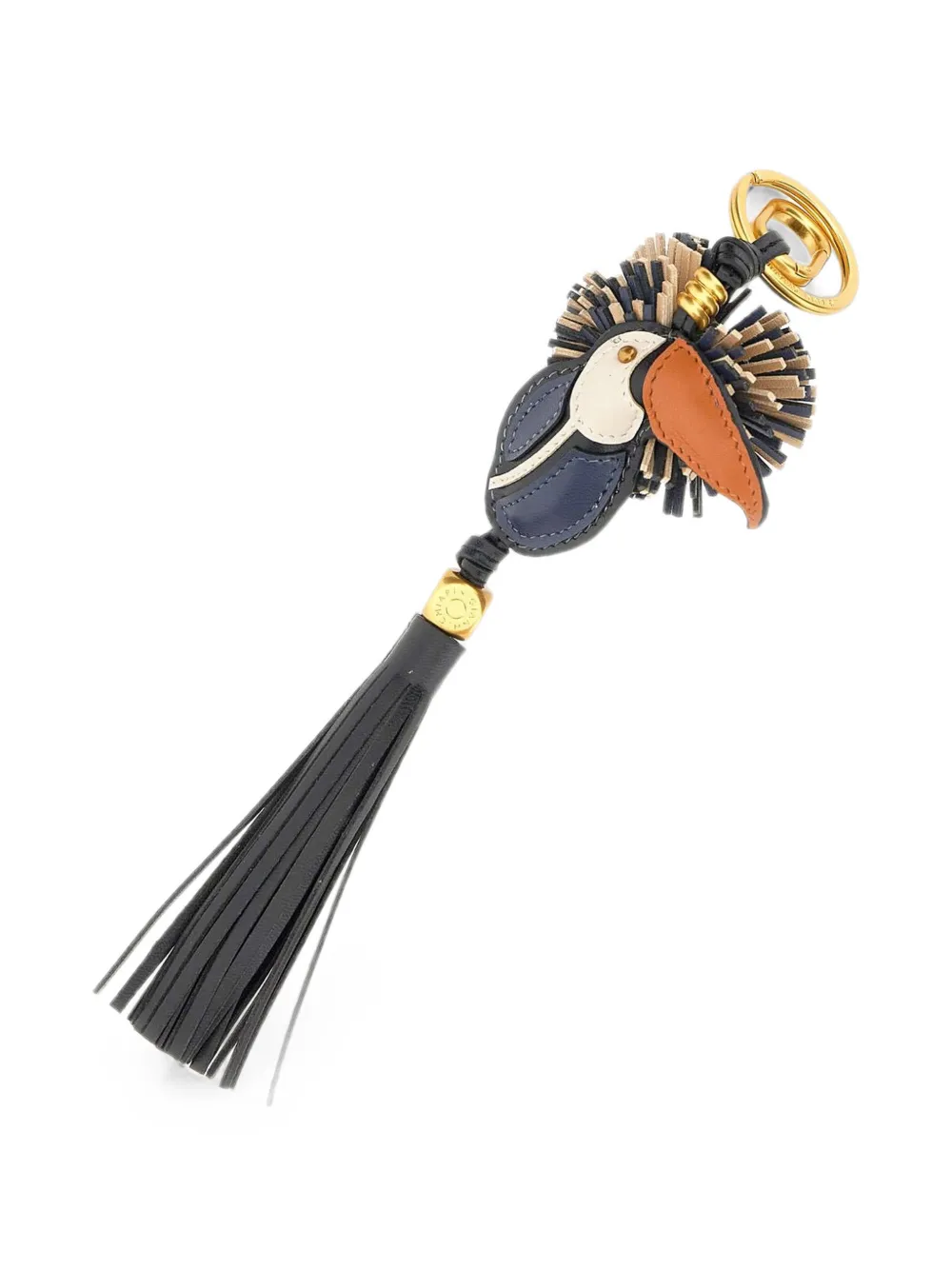 GIANNI CHIARINI Sleutelhanger met kwastje en toekan Blauw