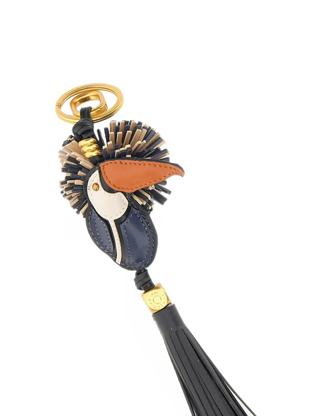GIANNI CHIARINI Sleutelhanger met kwastje en toekan Blauw