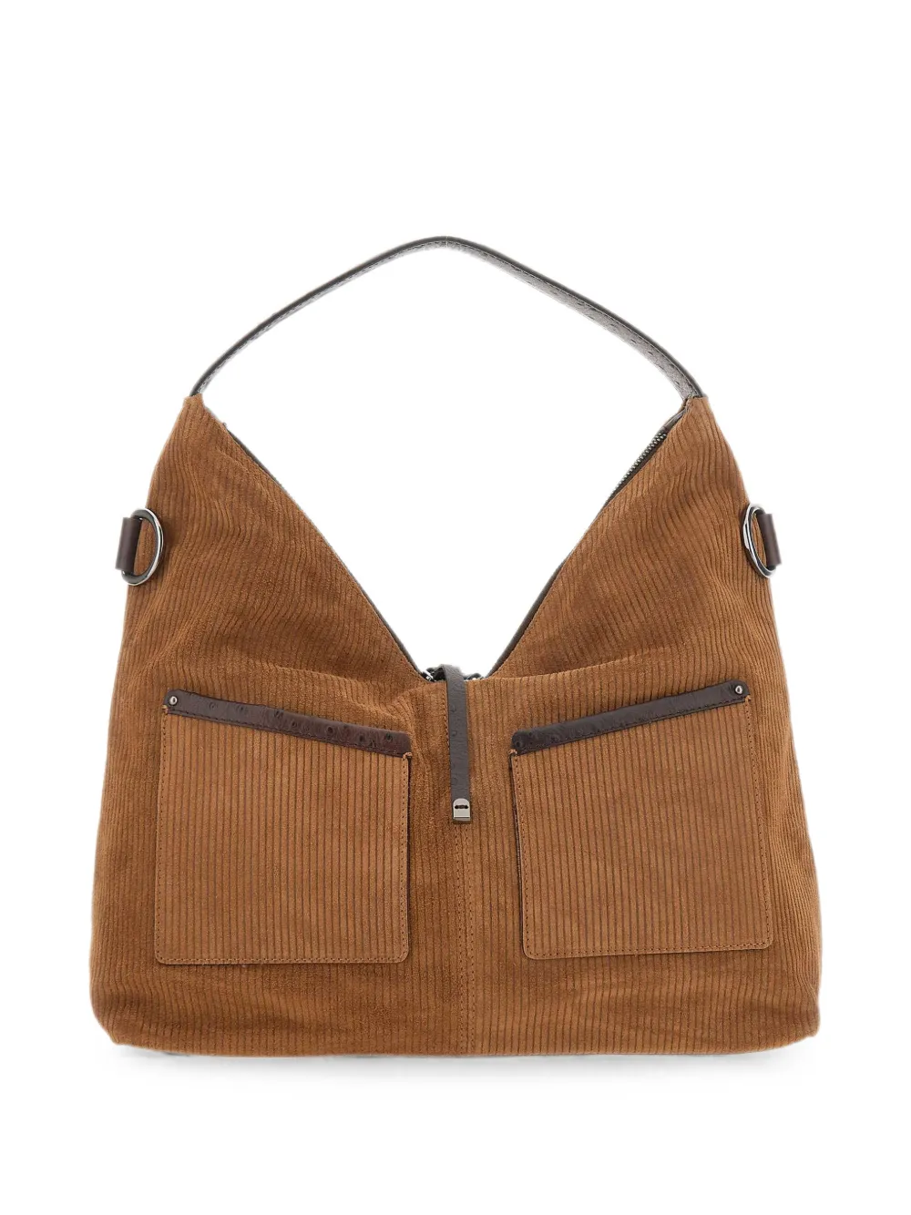 GIANNI CHIARINI Scilla geribbelde shopper Bruin
