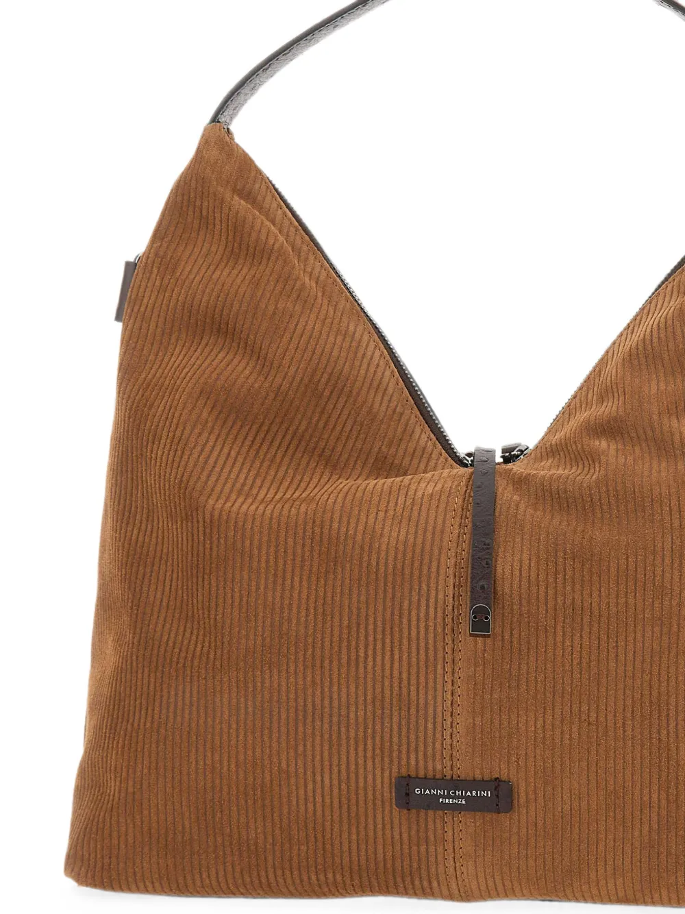GIANNI CHIARINI Scilla geribbelde shopper Bruin