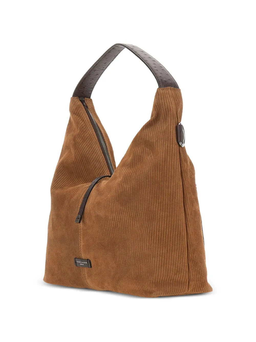 GIANNI CHIARINI Scilla geribbelde shopper Bruin