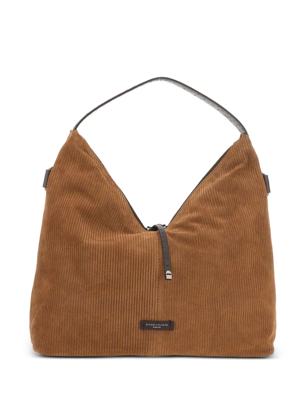 GIANNI CHIARINI Scilla ribbed tote bag - Marrone