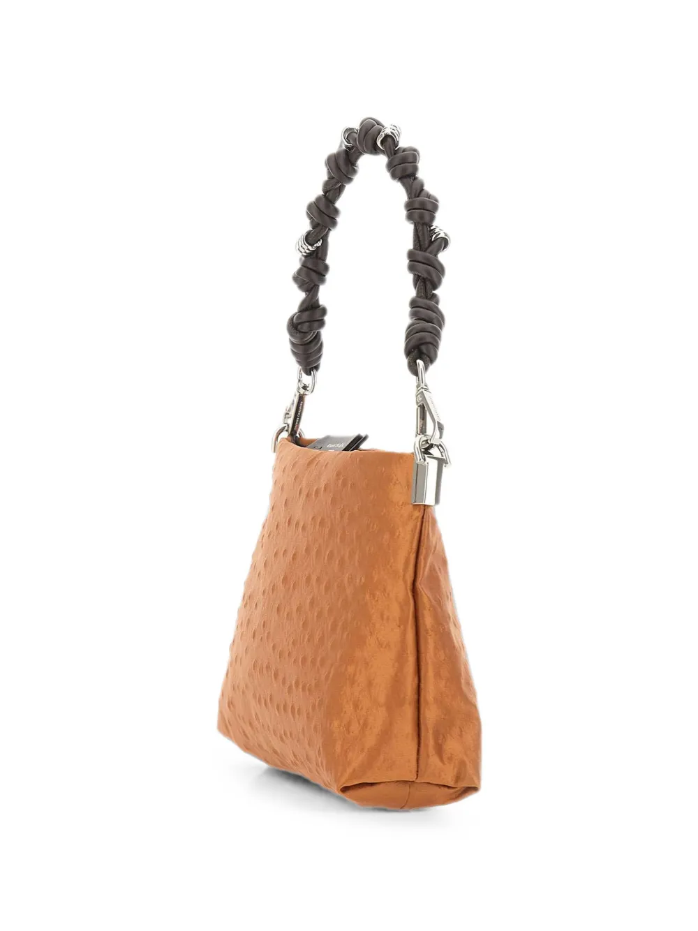 GIANNI CHIARINI Fanny ostrich-effect shoulder bag - Orange