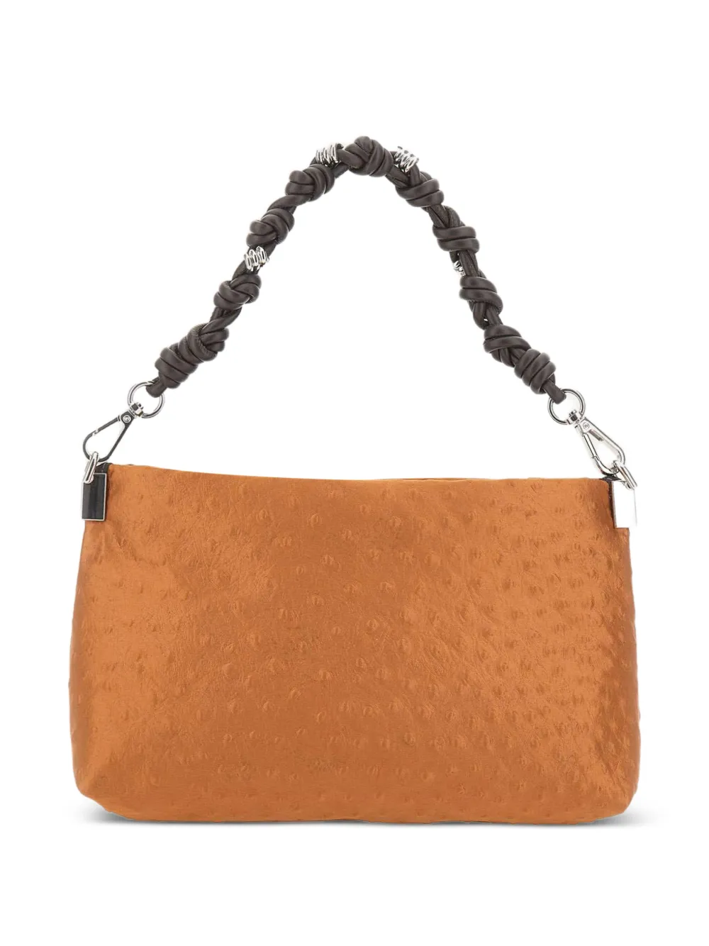GIANNI CHIARINI Fanny ostrich-effect shoulder bag - Arancione