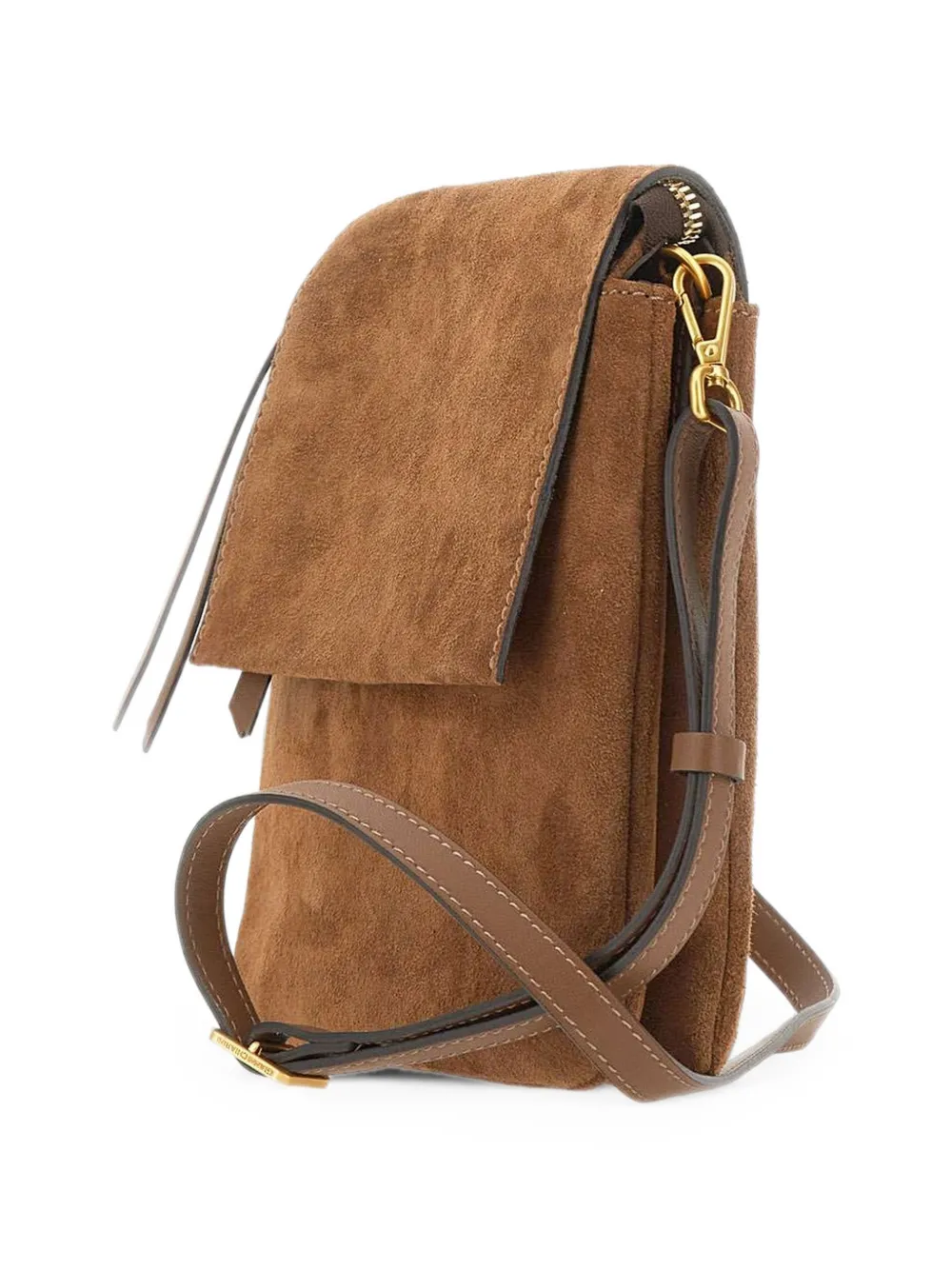 GIANNI CHIARINI Three suède schoudertas Bruin
