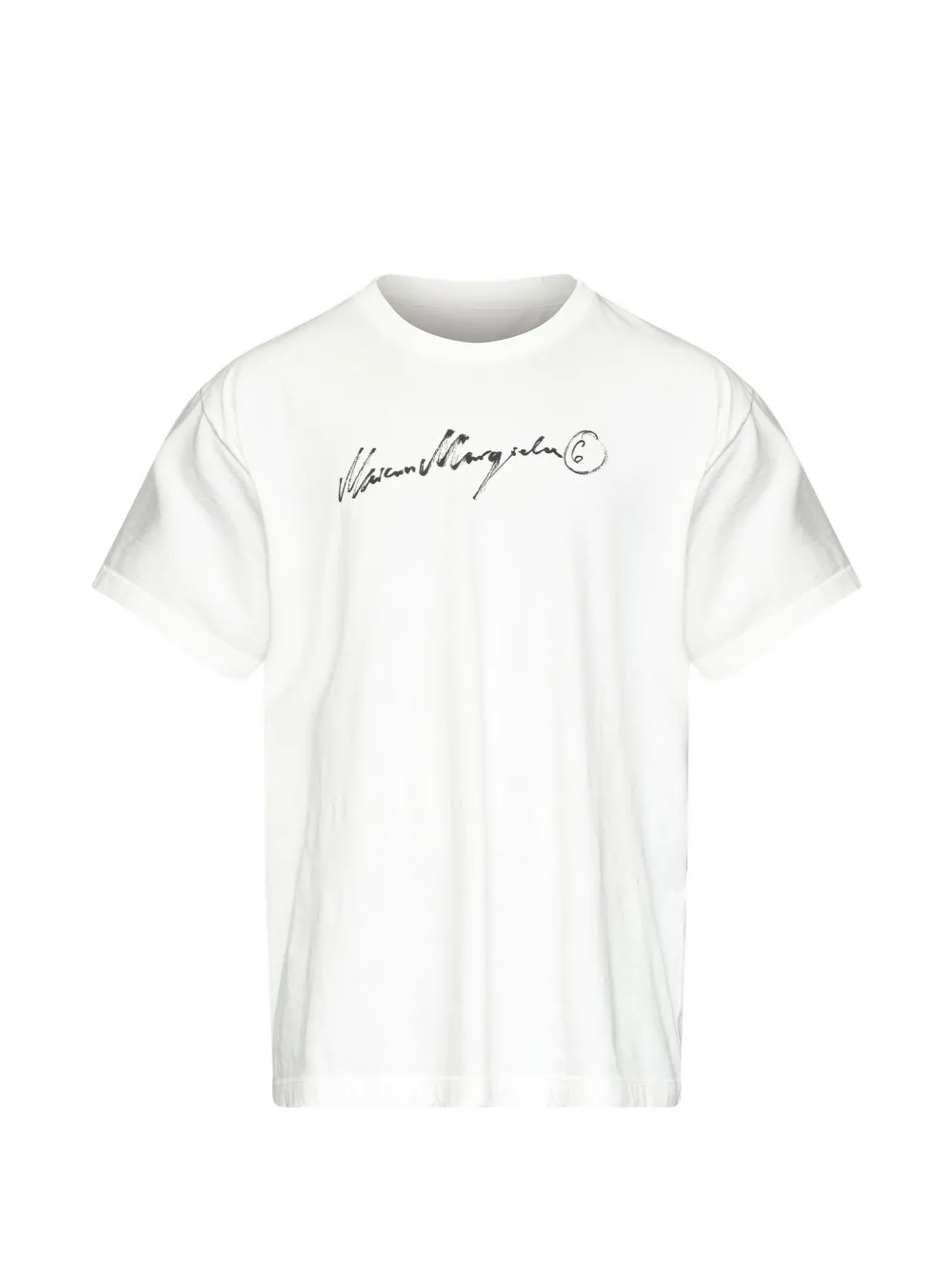 MM6 Maison Margiela signature-print T-shirt - Bianco