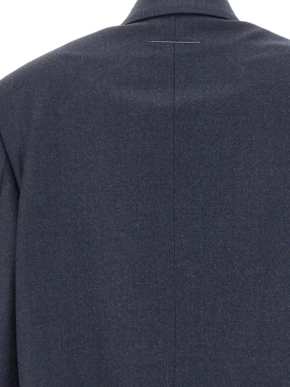 MM6 Maison Margiela fringed double-breasted jacket - Blue