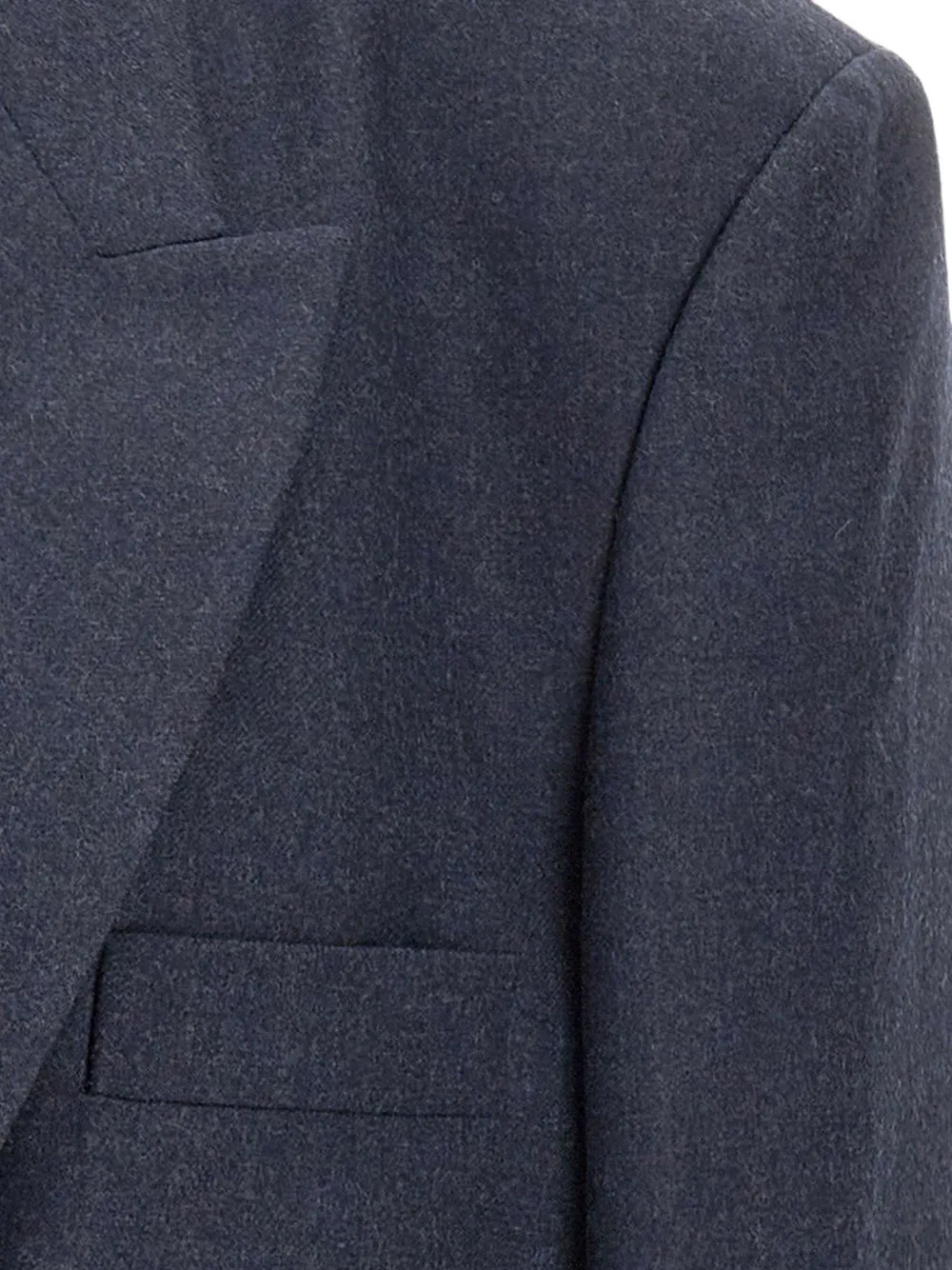 MM6 Maison Margiela Gerafelde cropped blazer Blauw