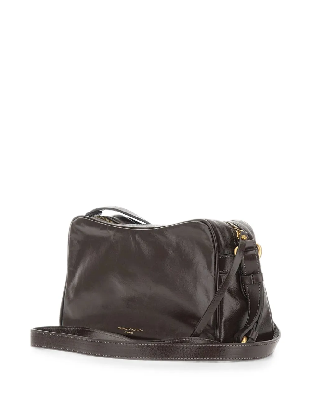 GIANNI CHIARINI Cora leren schoudertas Bruin