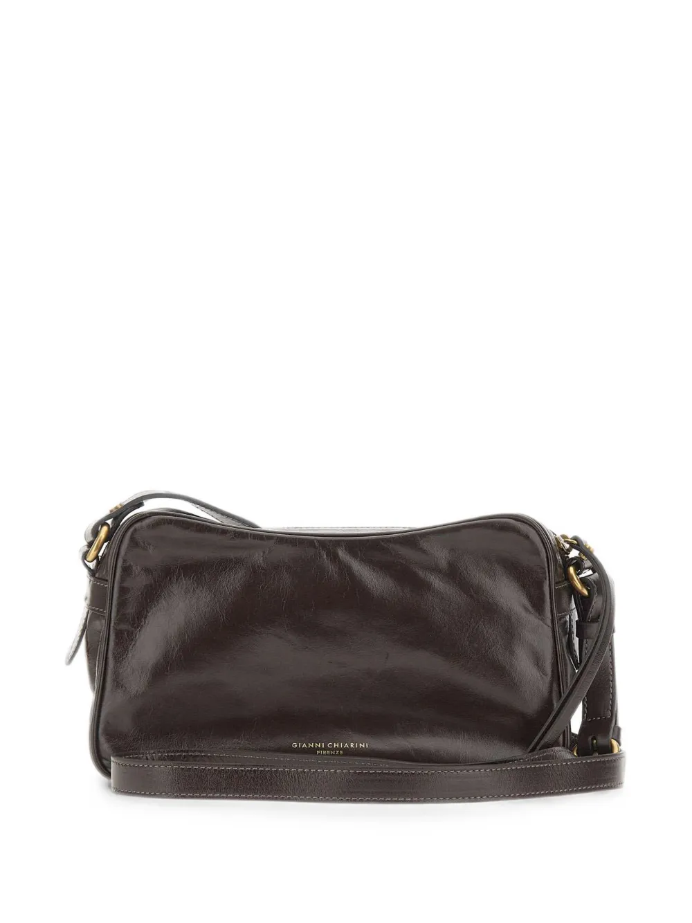 GIANNI CHIARINI Cora leren schoudertas Bruin