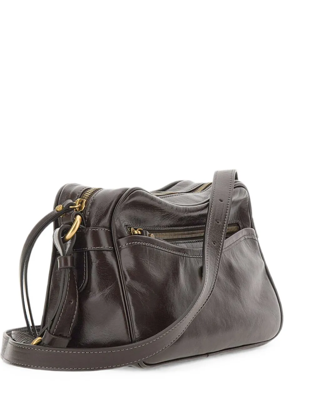GIANNI CHIARINI Cora leather shoulder bag - Braun