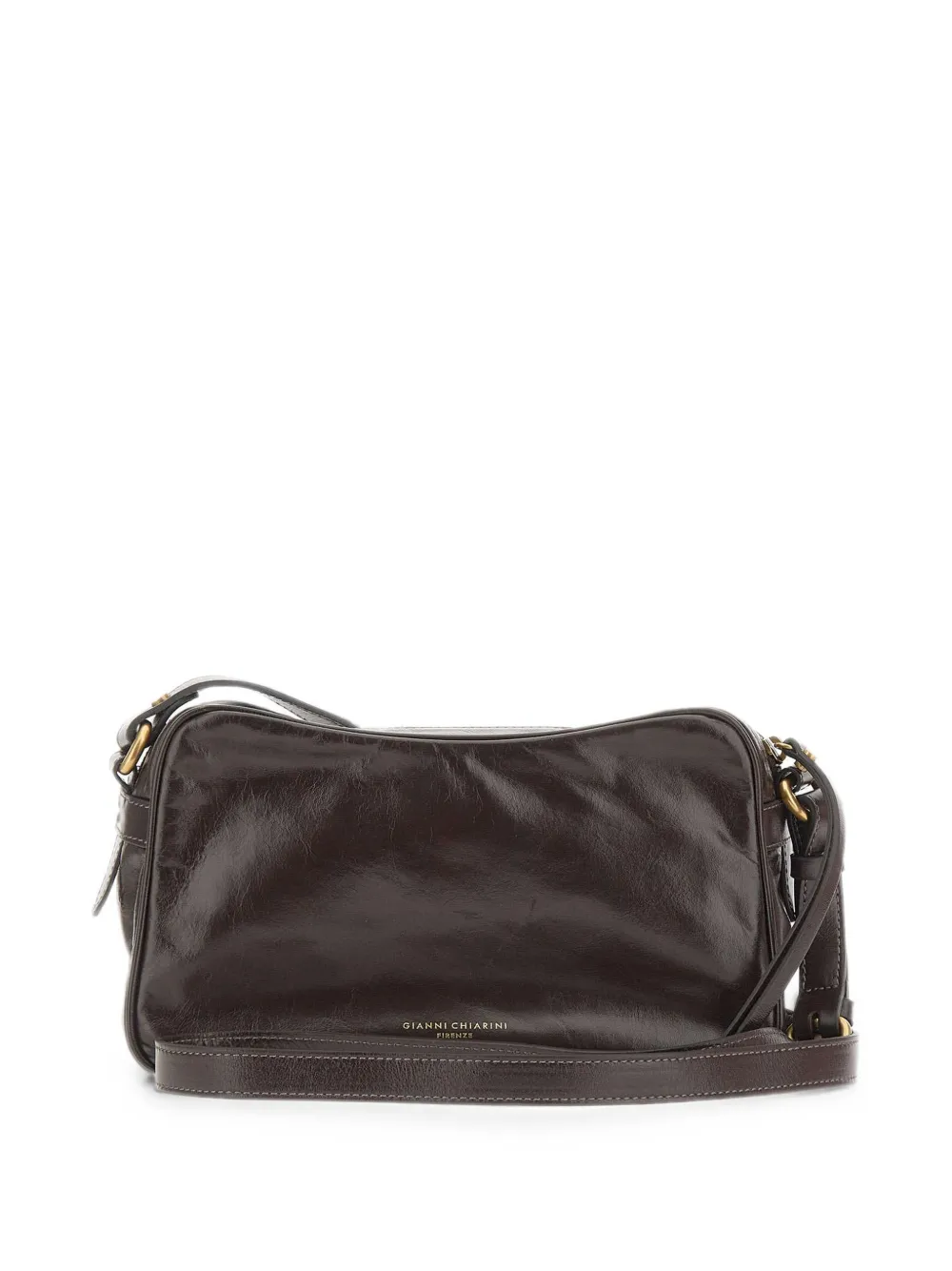 GIANNI CHIARINI Cora leren schoudertas Bruin