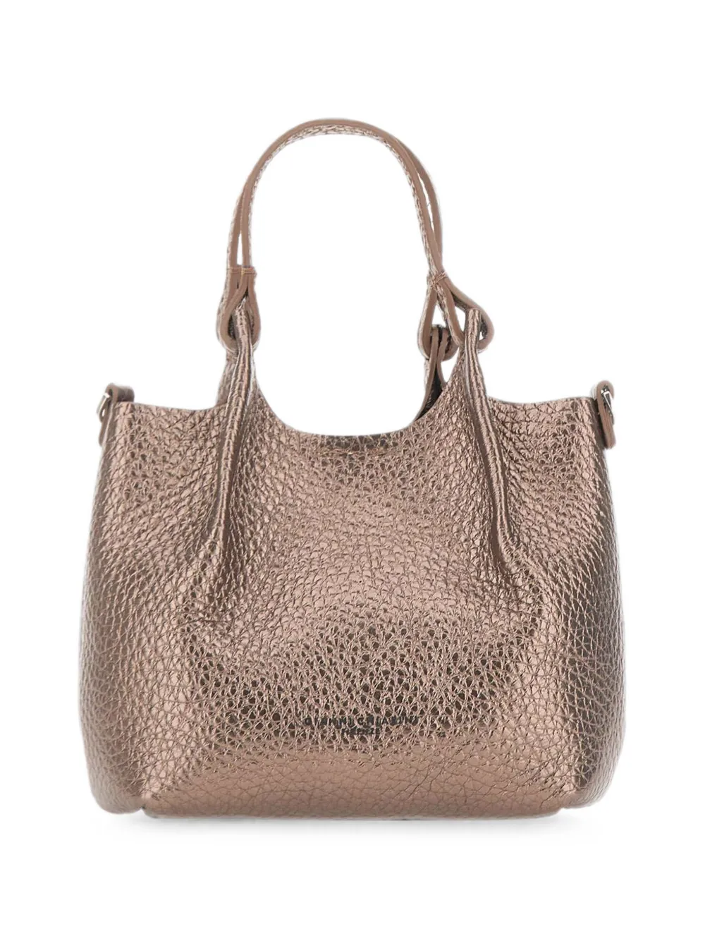 GIANNI CHIARINI small Dua grain-leather tote bag - Marrone