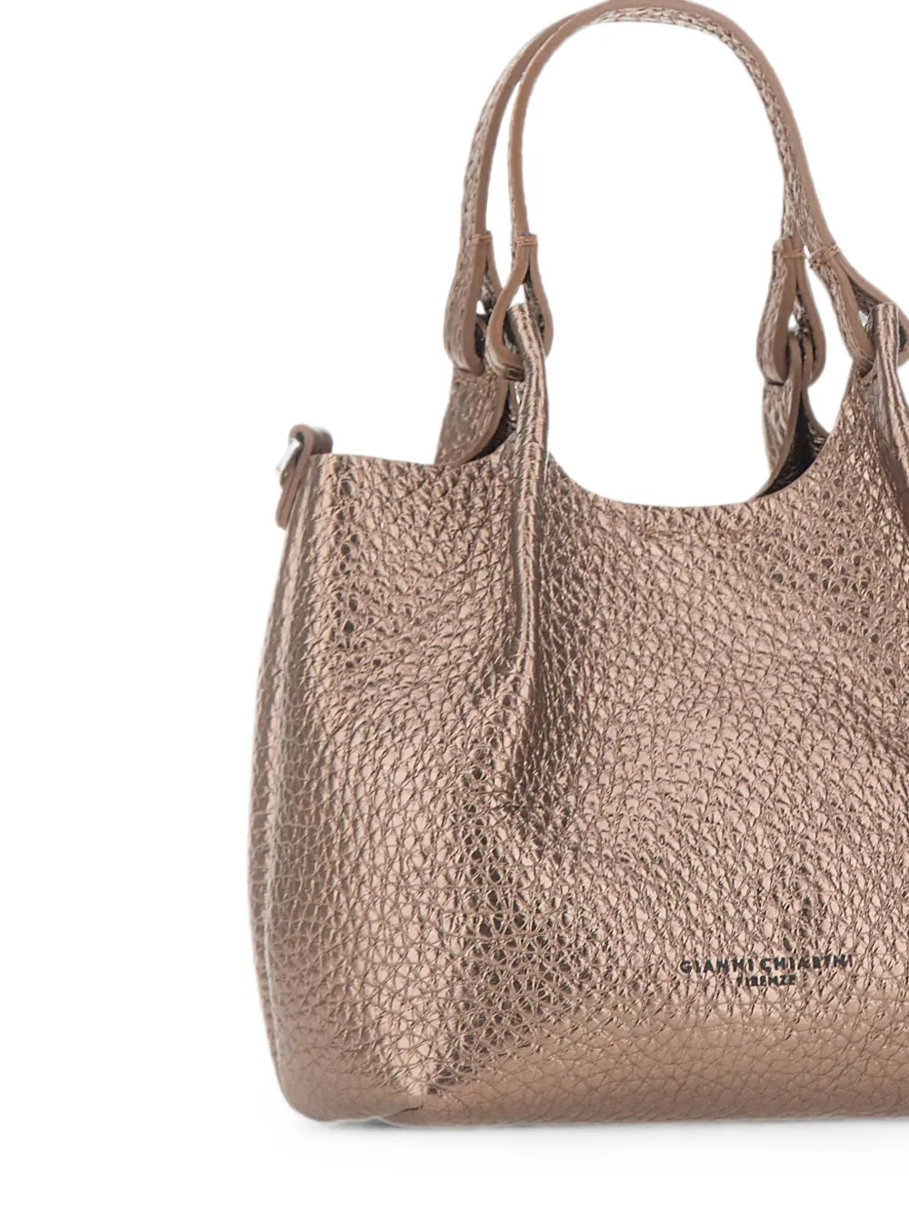 GIANNI CHIARINI Kleine Dua shopper van bewerkt leer Bruin