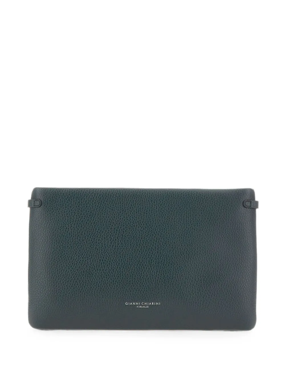GIANNI CHIARINI Hermy hammered-leather clutch bag - Verde