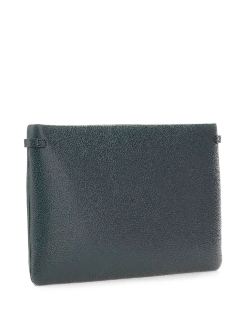 GIANNI CHIARINI Hermy clutch van gehamerd leer Groen