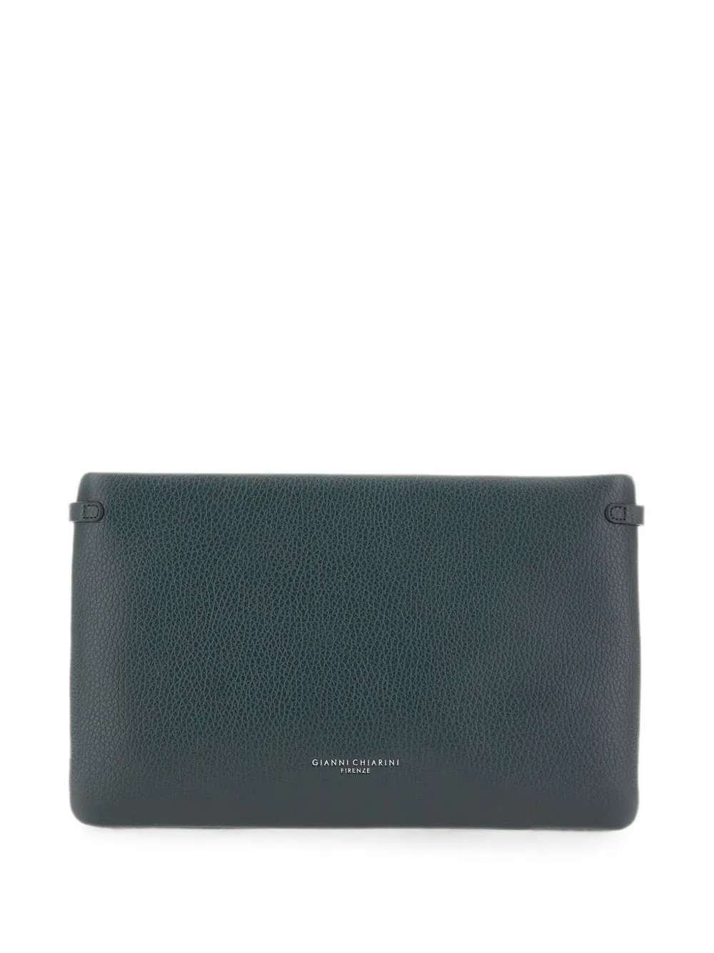 GIANNI CHIARINI Hermy clutch van gehamerd leer Groen