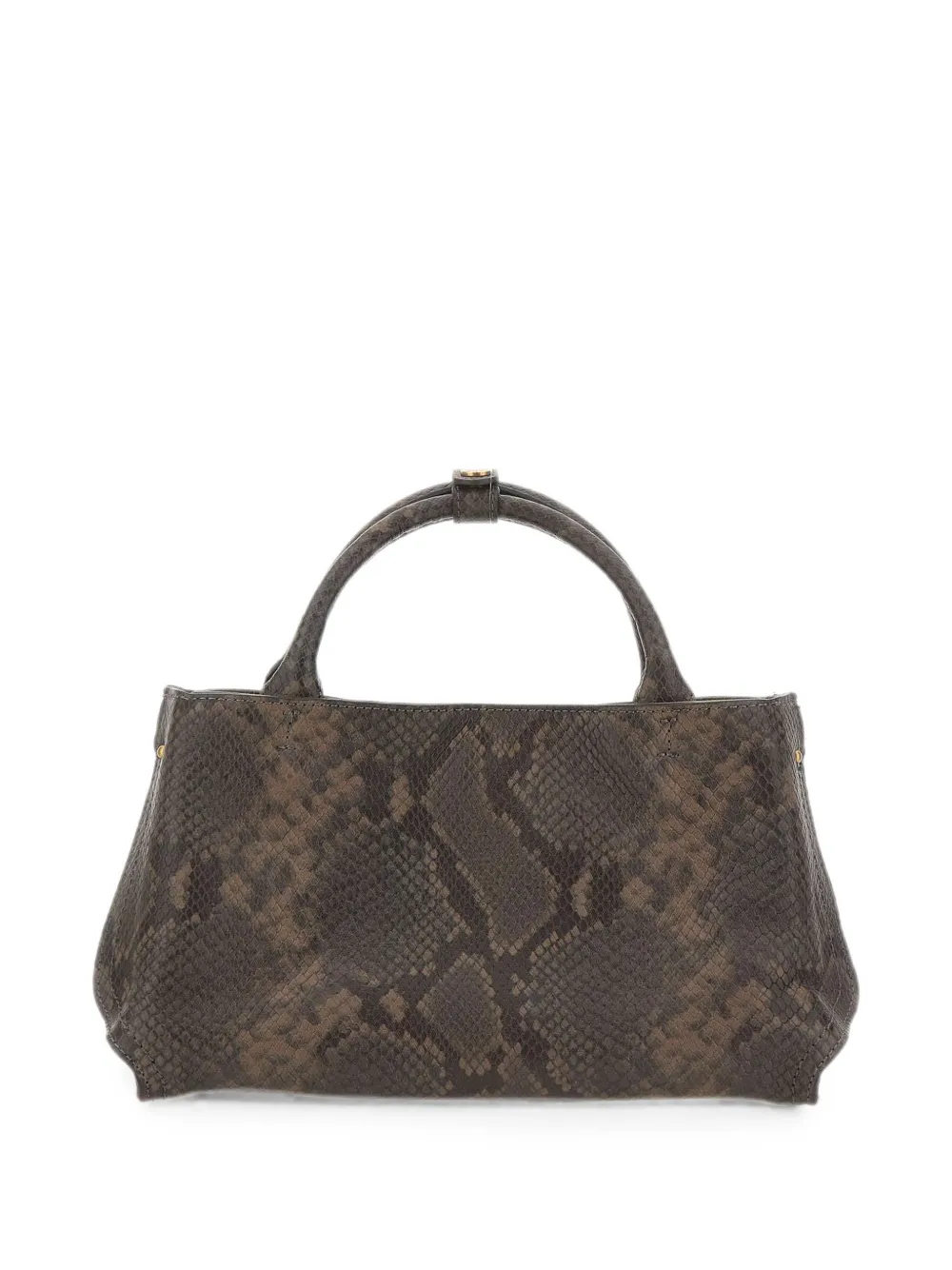 GIANNI CHIARINI Amal kleine shopper met python-effect Bruin