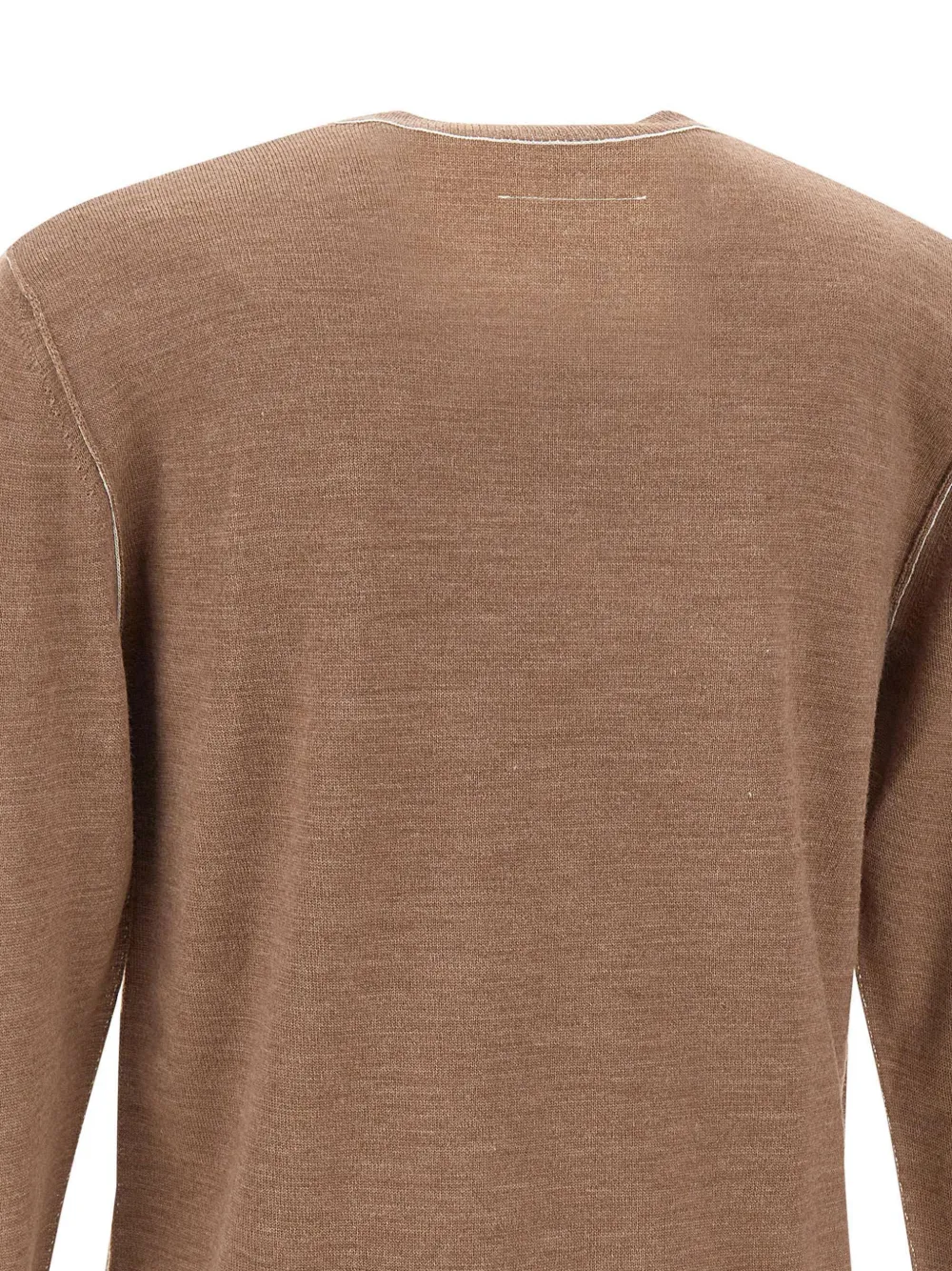 MM6 Maison Margiela Trui met contrasterend stiksel en Numeric-logo Bruin